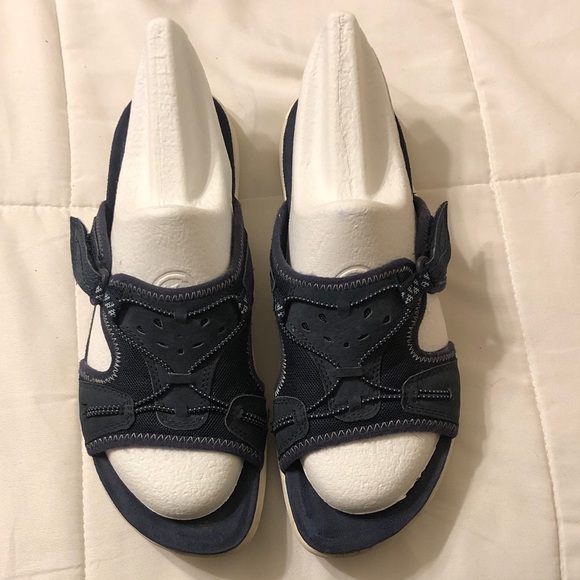 Earth Spirit Dark Blue Sandals - Picture 1 of 7